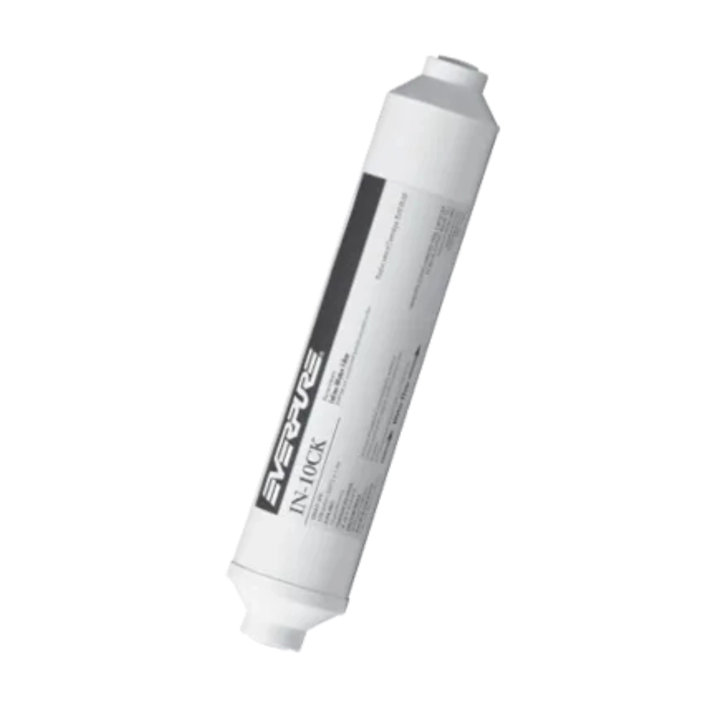 Everpure In-10CK in-line replacement filter cartridge, white cylindrical with end caps