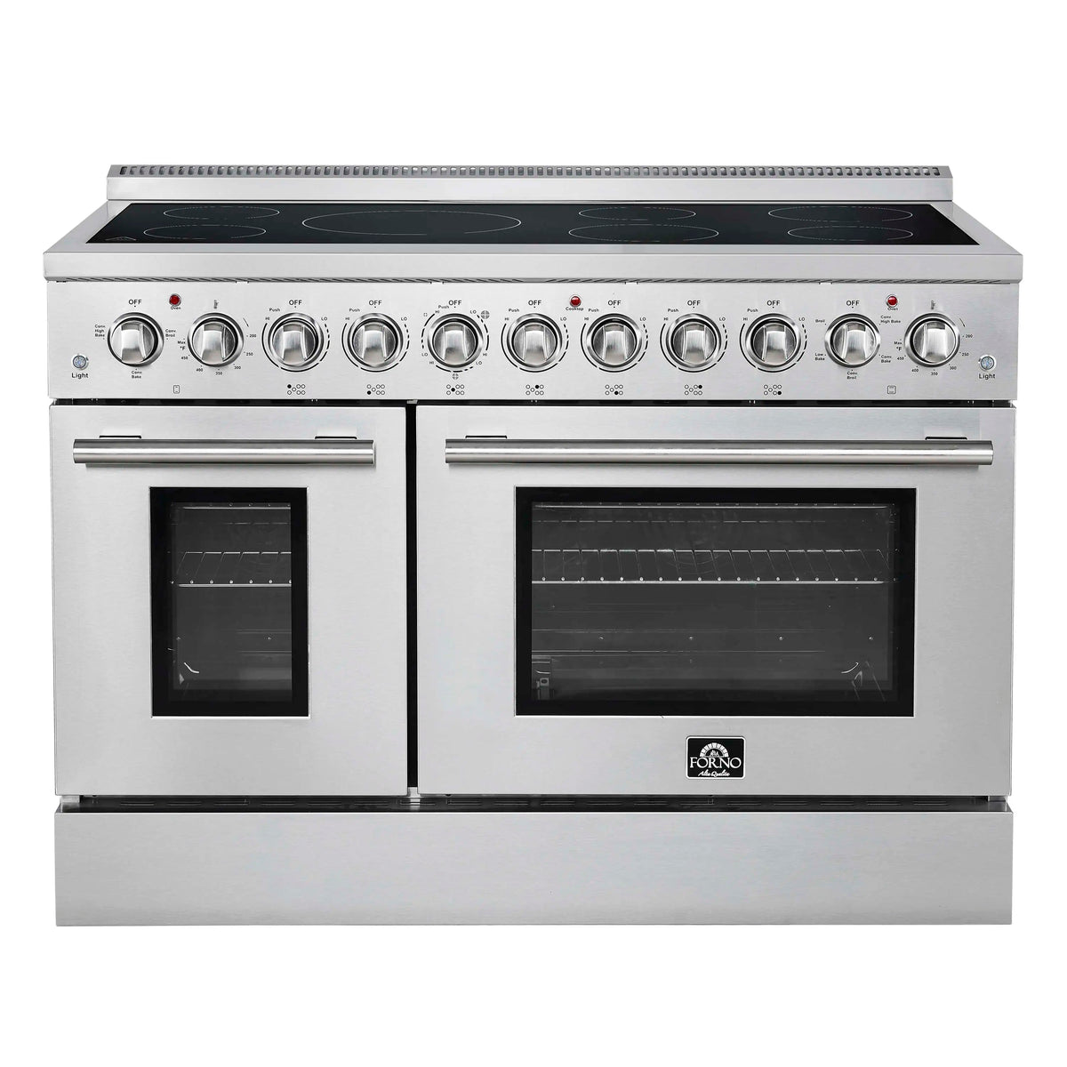 Forno Paolo 48-Inch Freestanding Electric Range with 6.7 Cu. Ft. True Convection Oven in Stainless Steel (FFSEL6011-48)