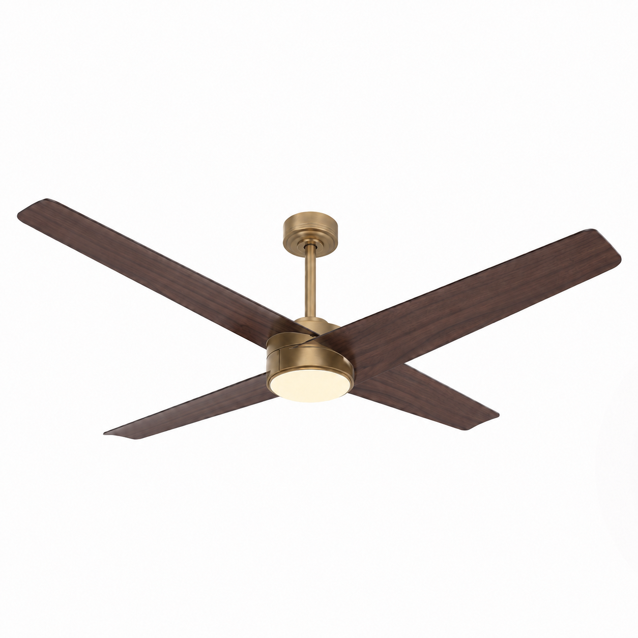 Parrot Uncle 60-Inch Parvez Modern DC Motor Downrod Mount Reversible Ceiling Fan with Lighting and Remote Control (F8313110V)