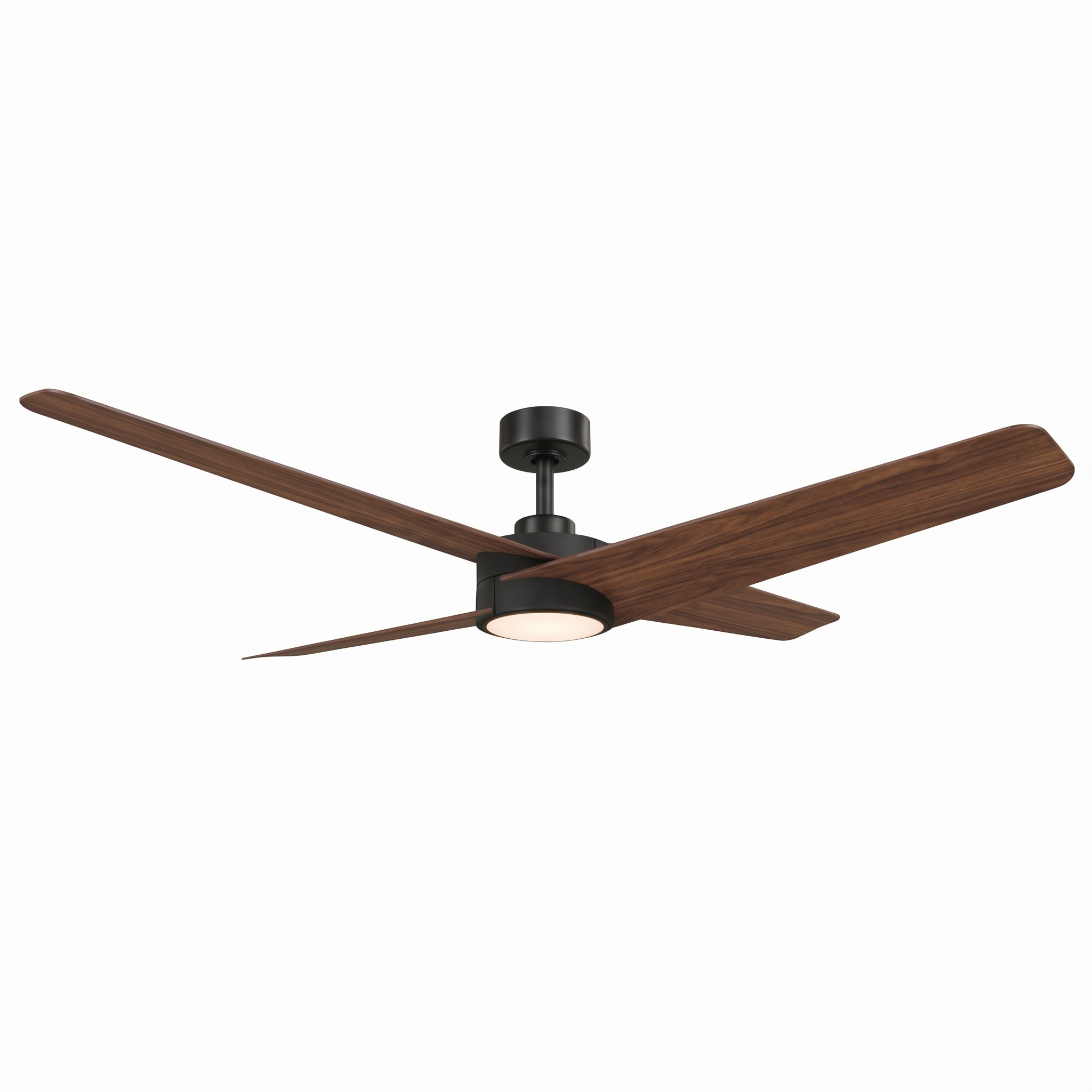 Parrot Uncle 60-Inch Parvez Modern DC Motor Downrod Mount Reversible Ceiling Fan with Lighting and Remote Control (F8313110V)