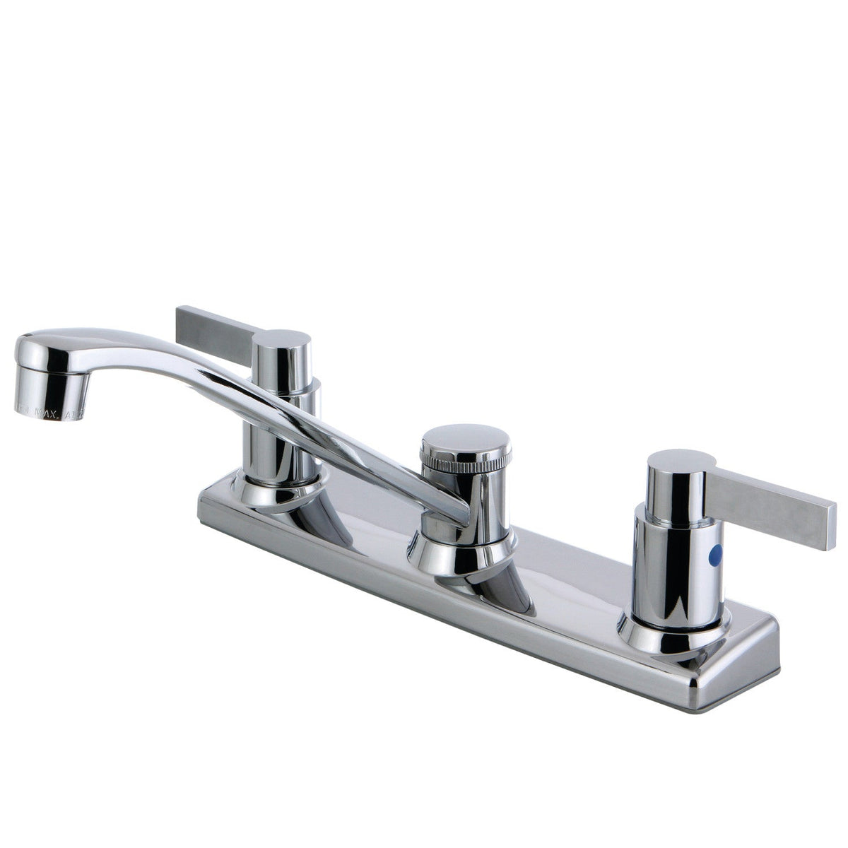 NuvoFusion Double-Handle 8" Centerset Kitchen Faucet in Polished Chrome