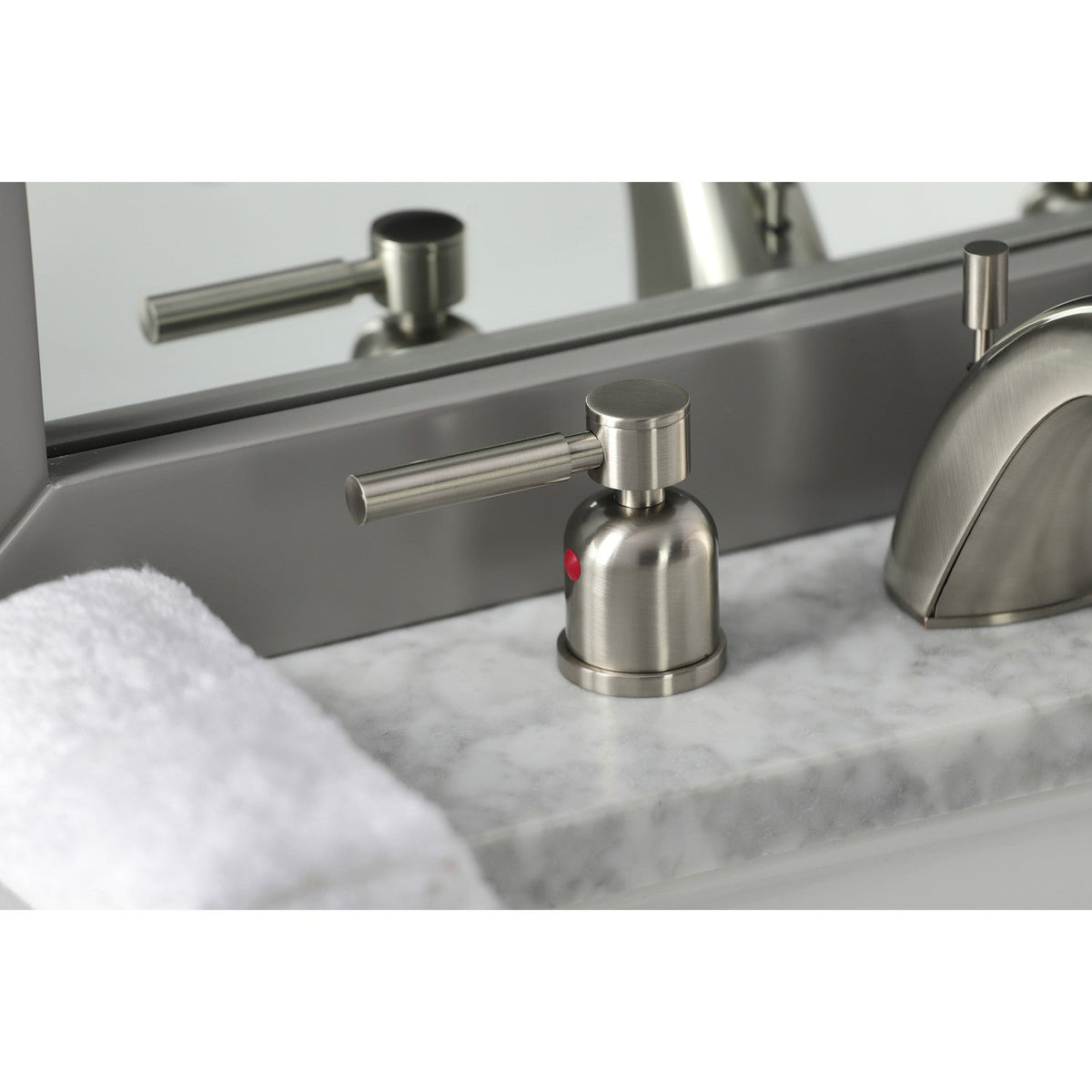 Concord Widespread Bathroom Faucet with Pop-Up Drain in Brushed Nickel