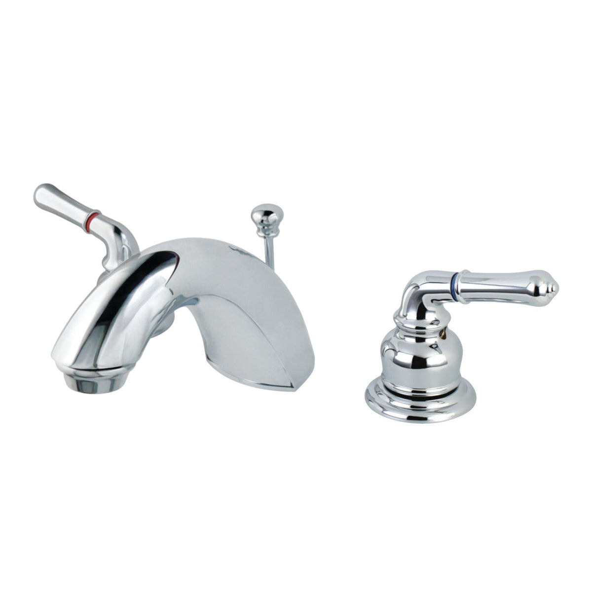 Widespread Bathroom Faucet with Pop-Up Drain in Polished Chrome