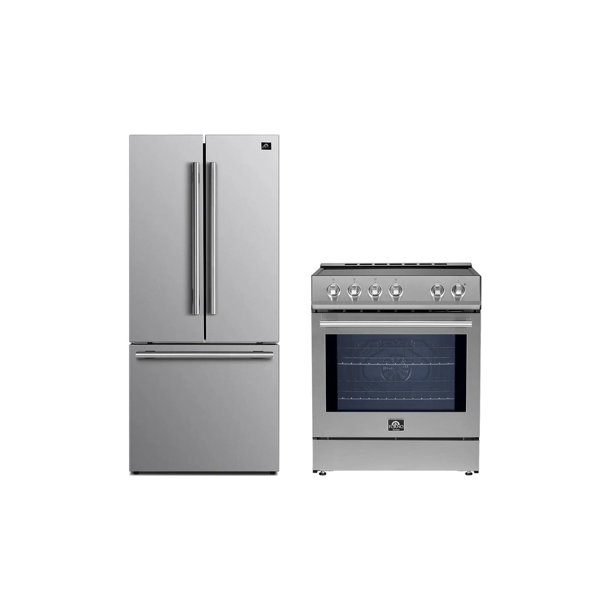 Forno 2-Piece Appliance Package - 30-Inch Induction Range and 30-Inch French Door Refrigerator in Stainless Steel (FBDL-014-05CAUS)