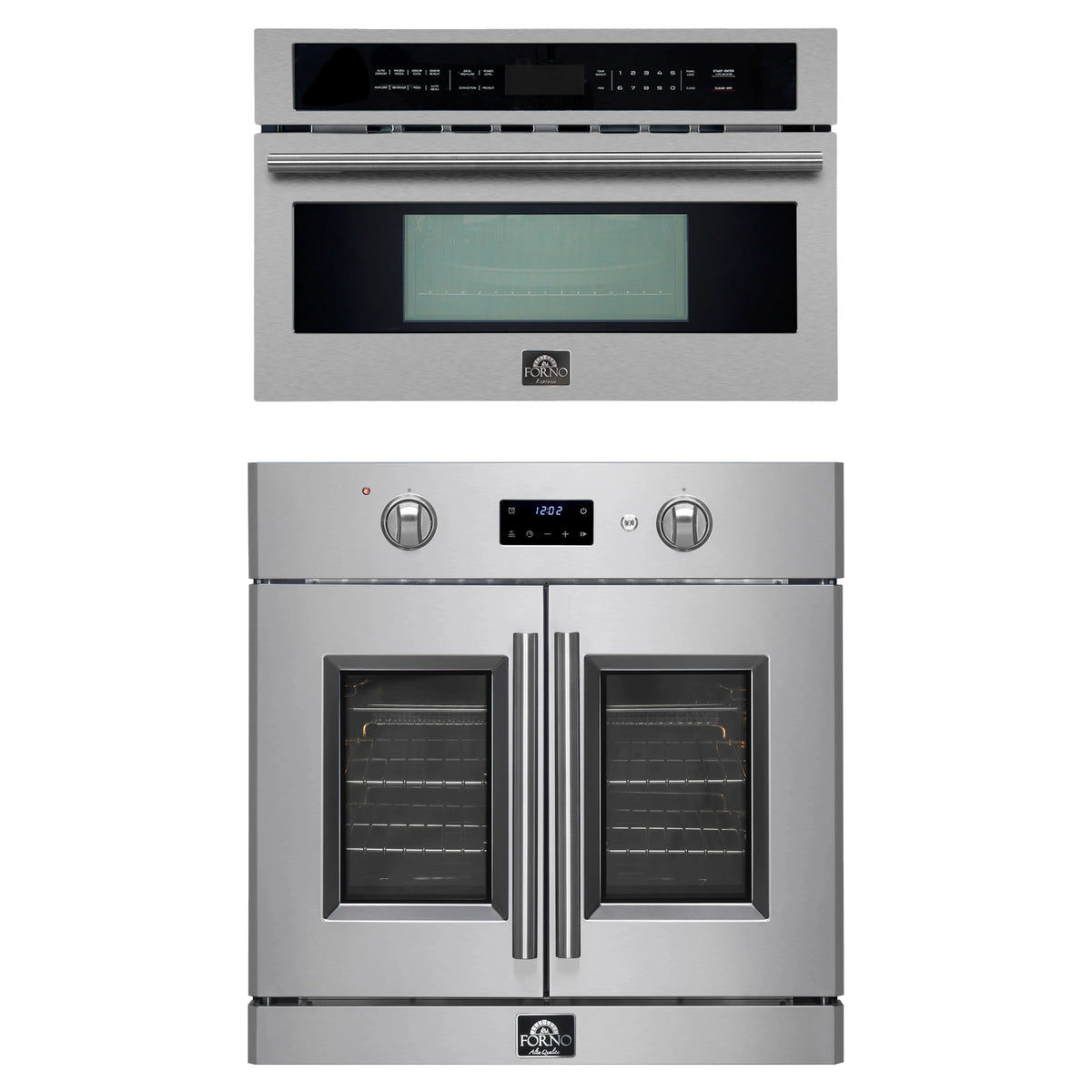 Forno 2-Piece Appliance Package - 30-Inch Single Wall Oven and 30-Inch Microwave in Stainless Steel (FBDL-025-01CAUS)