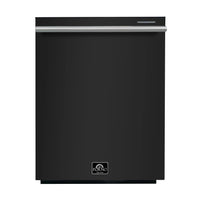 Forno Espresso Pozzo 24-Inch Built-In Tall Tub Top Control Dishwasher, 49 dBA, in Black with Stainless Steel Handle (FDWBI8067-24BLK)