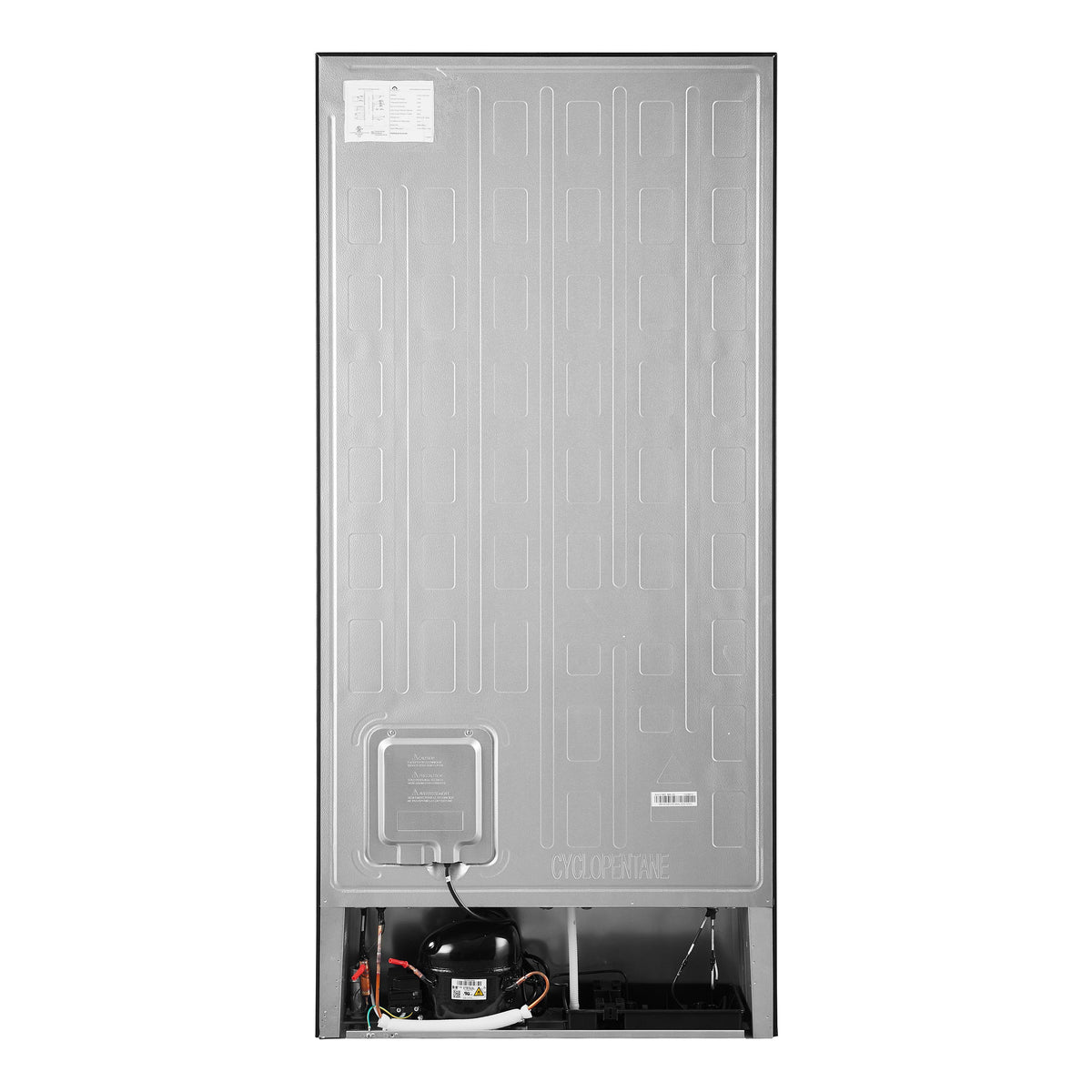 Refrigerator rear access panel with electrical components and wiring