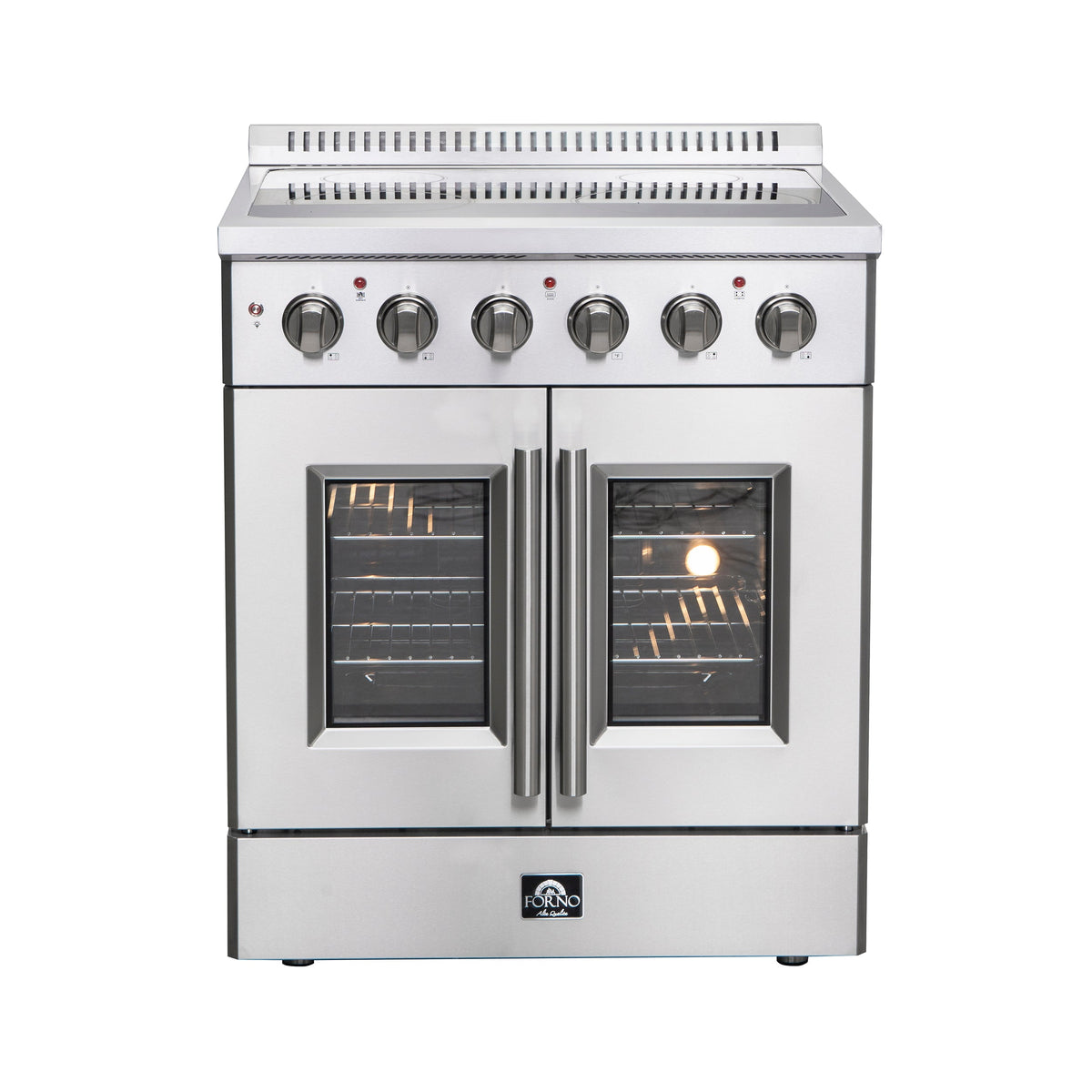 Forno Galiano 30-Inch French Door Electric Range with Convection Oven in Stainless Steel (FFSEL6917-30)