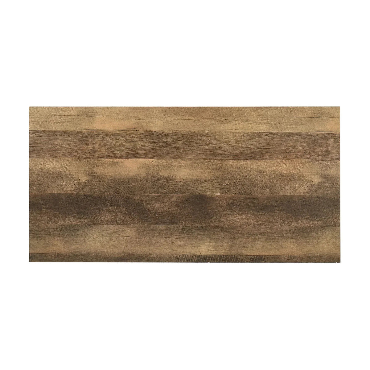 Faux woodgrain top panel for rectangle coffee table set in warm brown tone