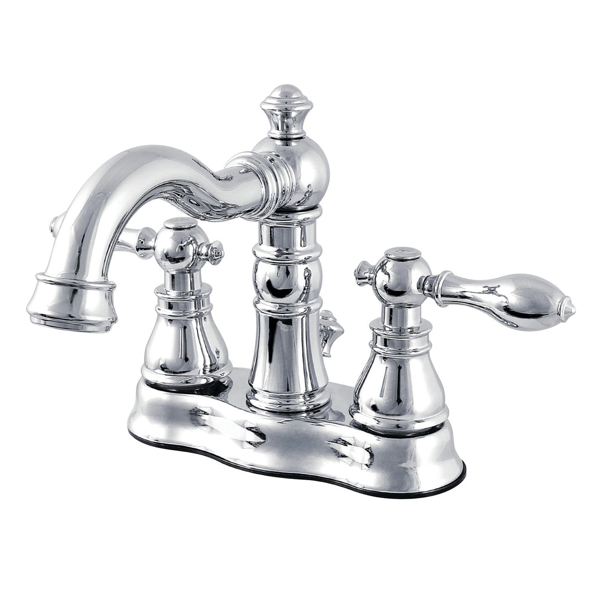 American Classic Double-Handle 4" Centerset Bathroom Faucet with Brass Pop-Up in Polished Chrome