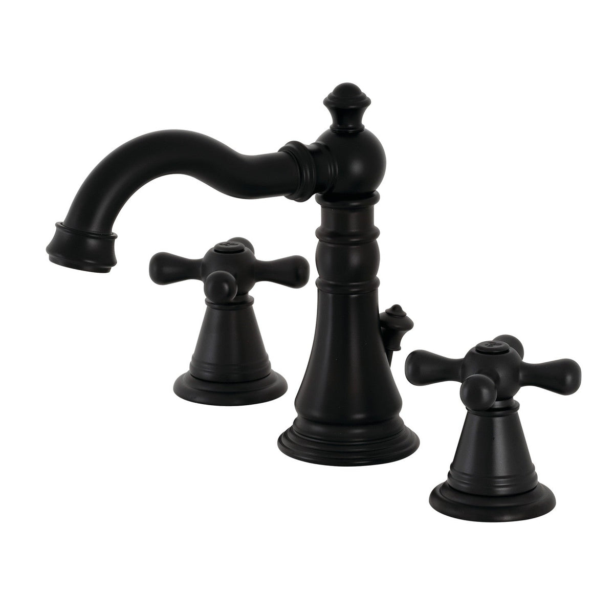 American Classic Widespread Bathroom Faucet with Brass Pop-Up in Matte Black