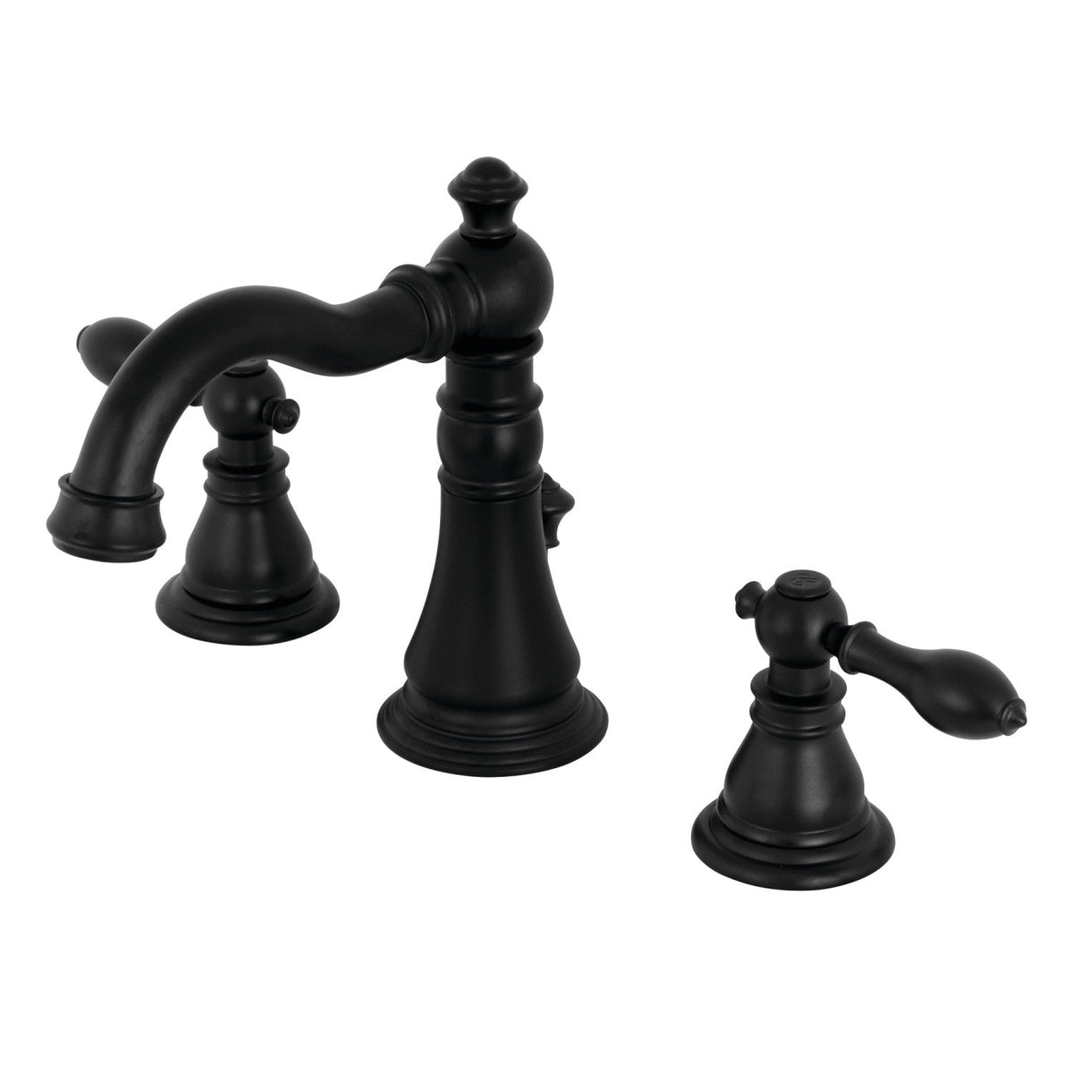 American Classic Widespread Bathroom Faucet with Brass Pop-Up in Matte Black