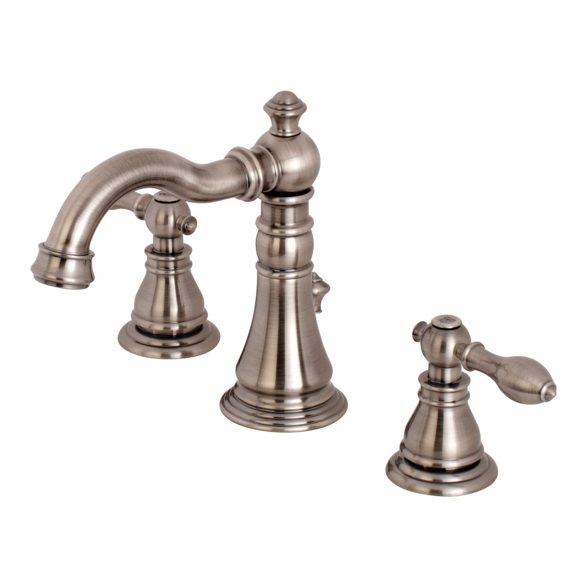 American Classic Widespread Bathroom Faucet with Brass Pop-Up in Black Stainless