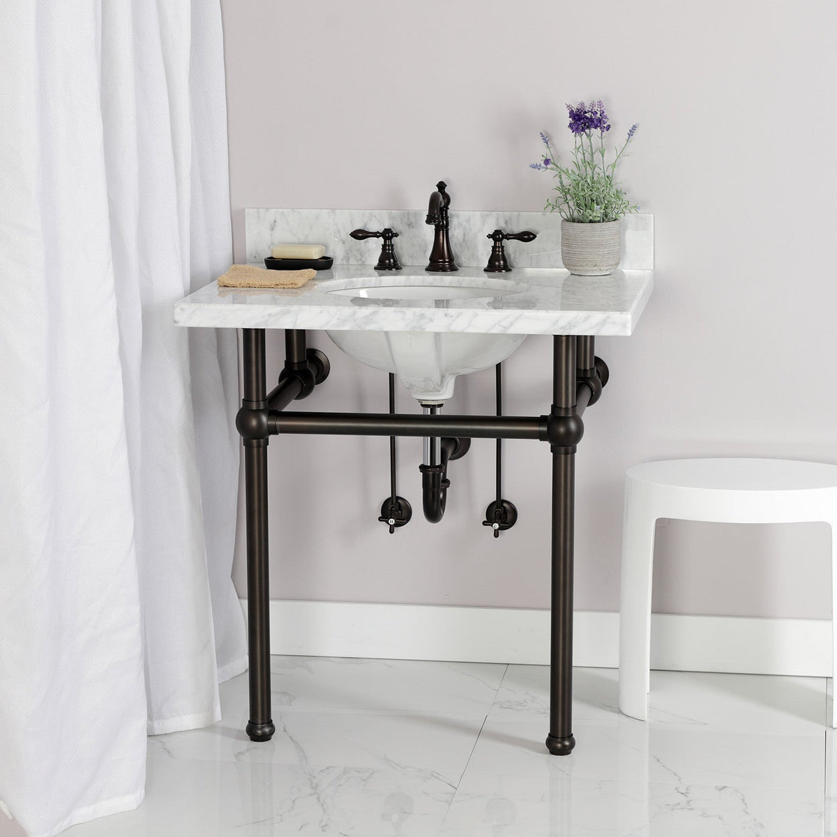American Classic Widespread Bathroom Faucet with Pop-Up Drain in Oil Rubbed Bronze