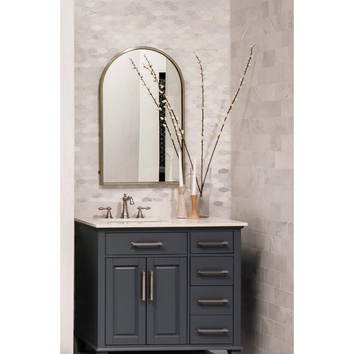 English Classic Widespread Bathroom Faucet with Pop-Up Drain in Brushed Nickel