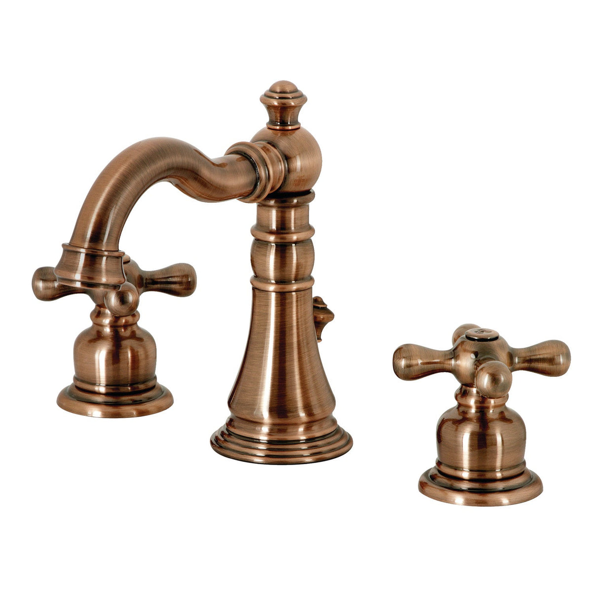 American Classic Widespread Bathroom Faucet with Brass Pop-Up in Antique Copper