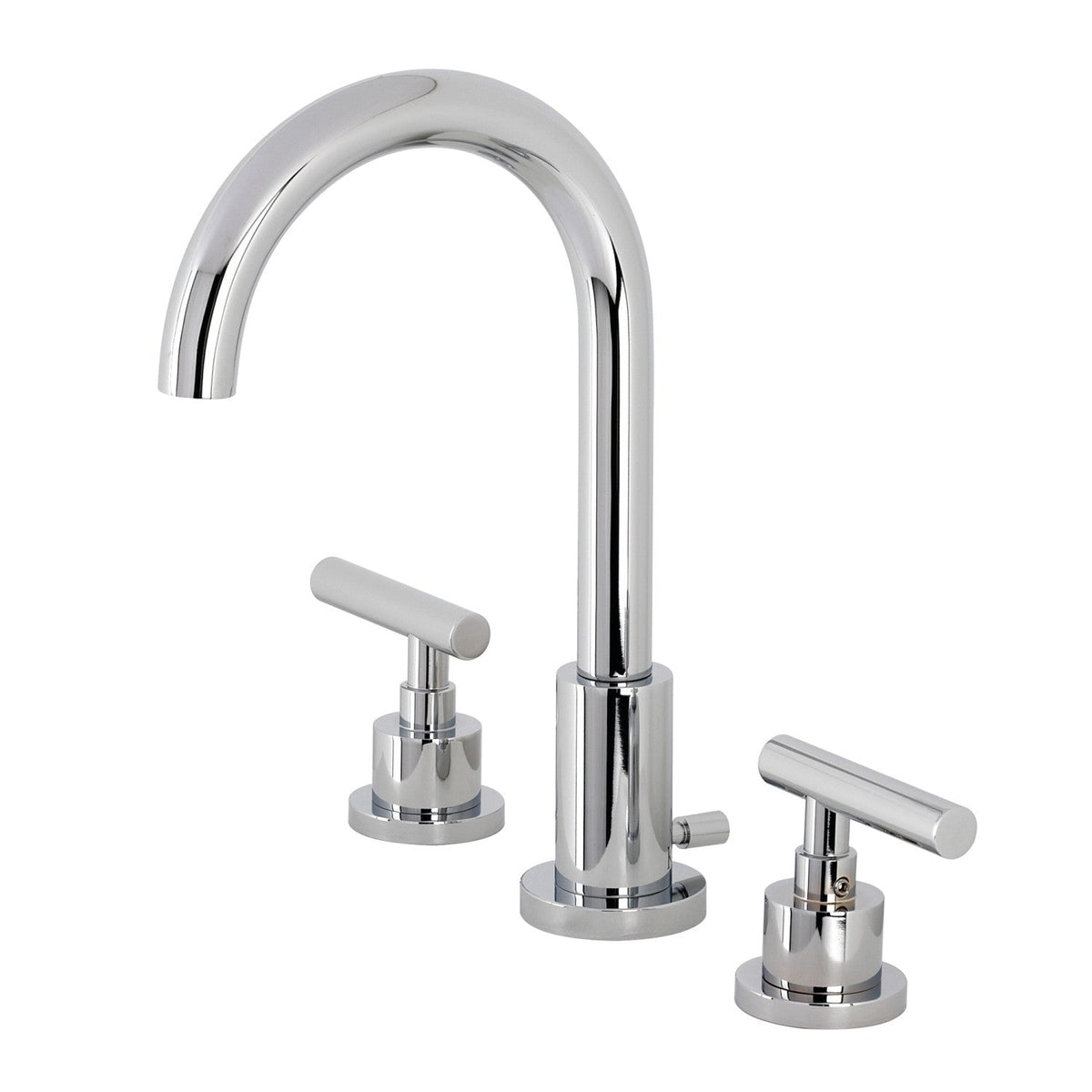 Manhattan Widespread Bathroom Faucet with Brass Pop-Up in Polished Chrome