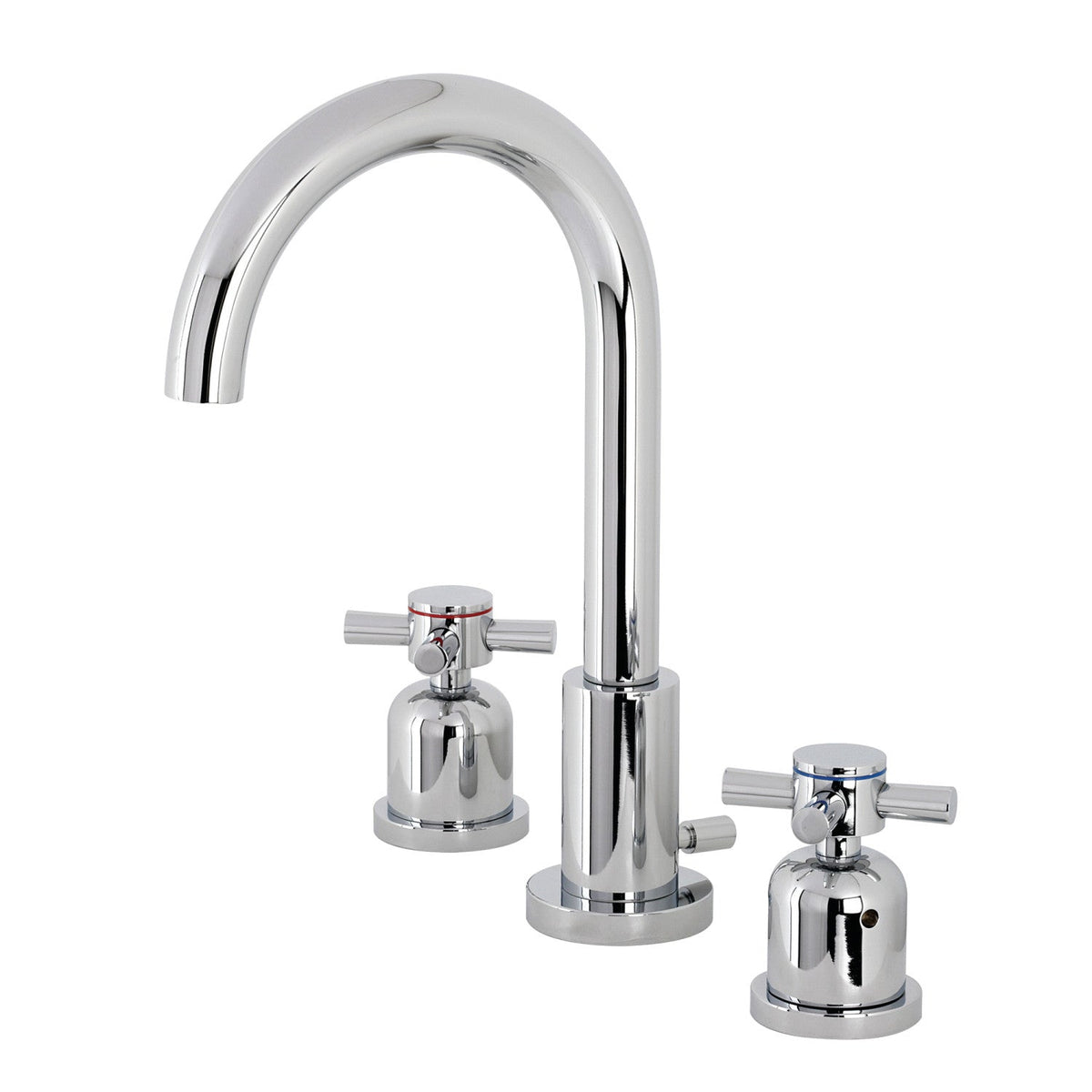 Concord Widespread Bathroom Faucet with Brass Pop-Up in Polished Chrome
