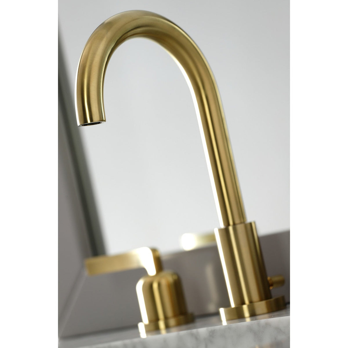 Centurion Widespread Bathroom Faucet with Brass Pop-Up in Brushed Brass