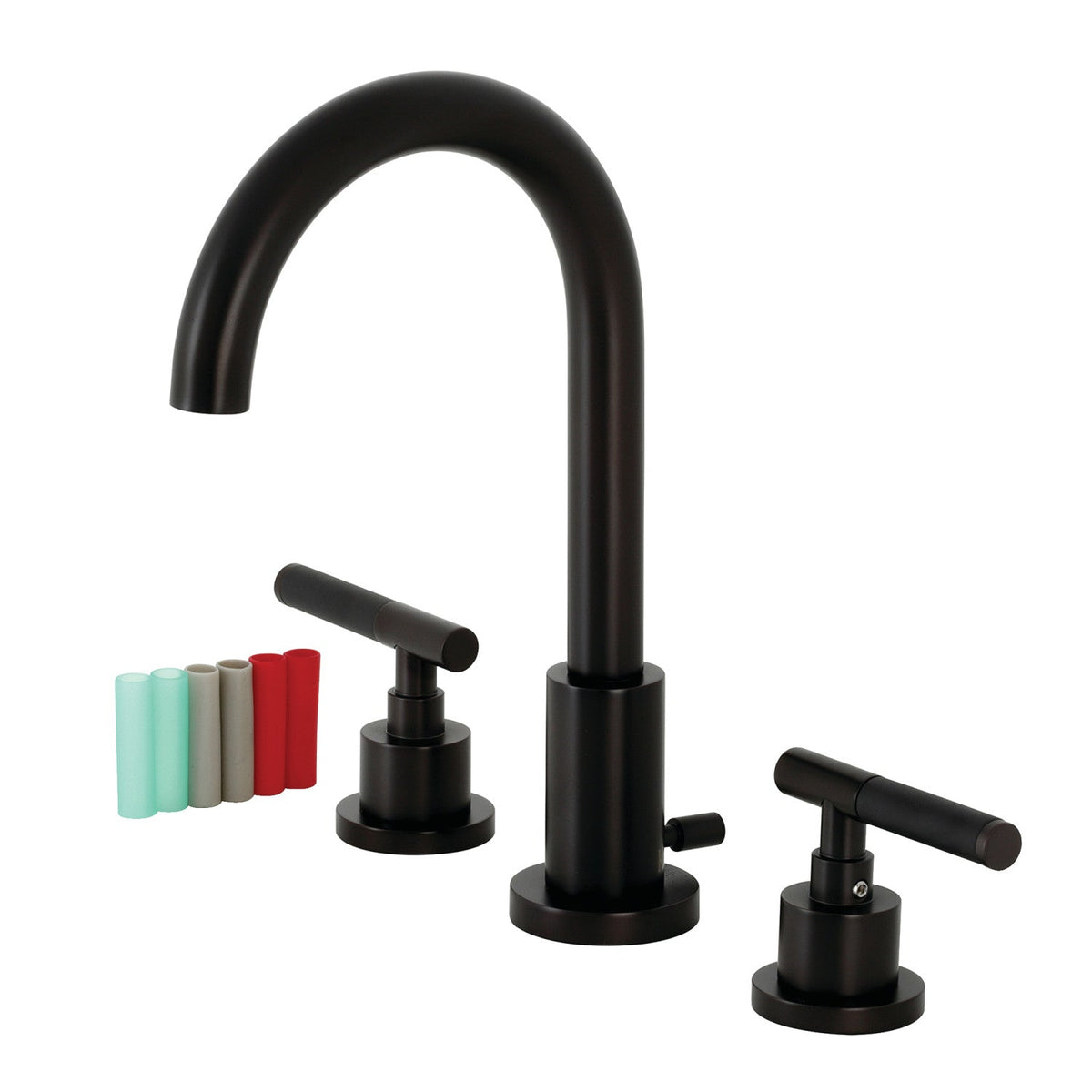 Kaiser Widespread Bathroom Faucet with Brass Pop-Up in Oil Rubbed Bronze
