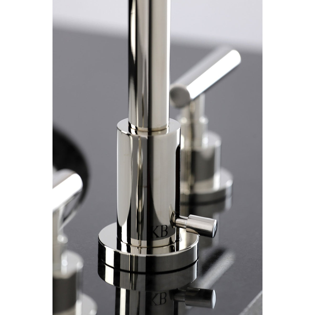 Manhattan Widespread Bathroom Faucet with Brass Pop-Up in Polished Nickel