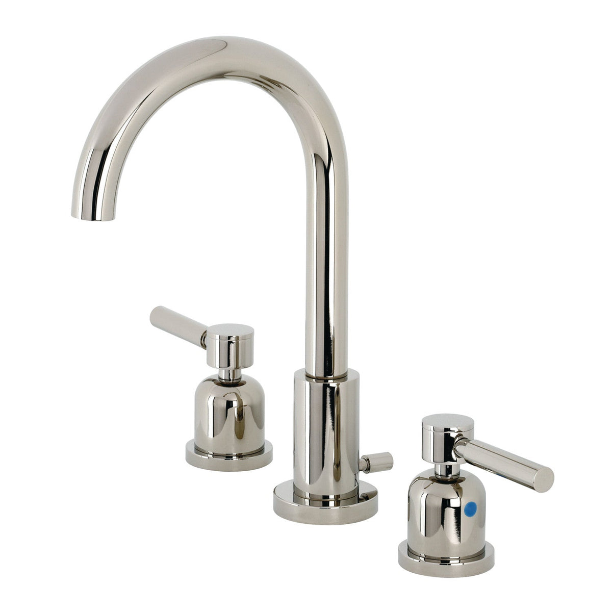 Concord Widespread Bathroom Faucet with Brass Pop-Up in Polished Nickel