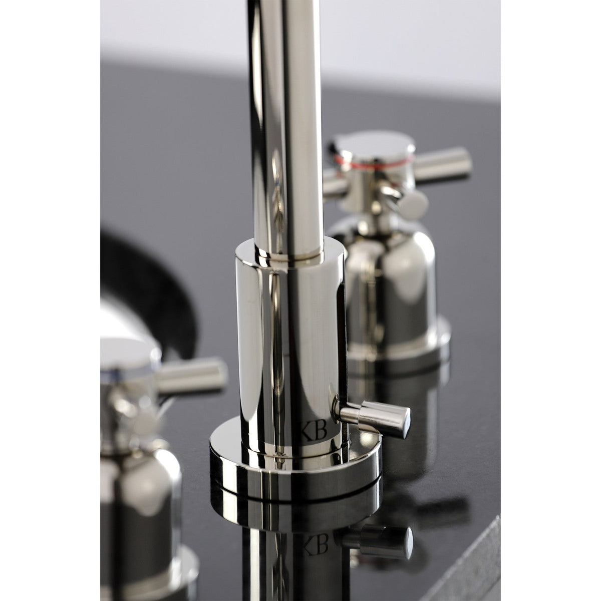Concord Widespread Bathroom Faucet with Brass Pop-Up in Polished Nickel