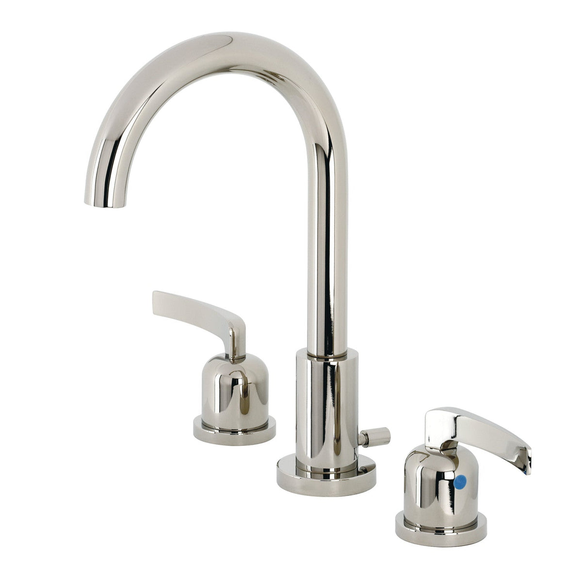 Centurion Widespread Bathroom Faucet with Brass Pop-Up in Polished Nickel
