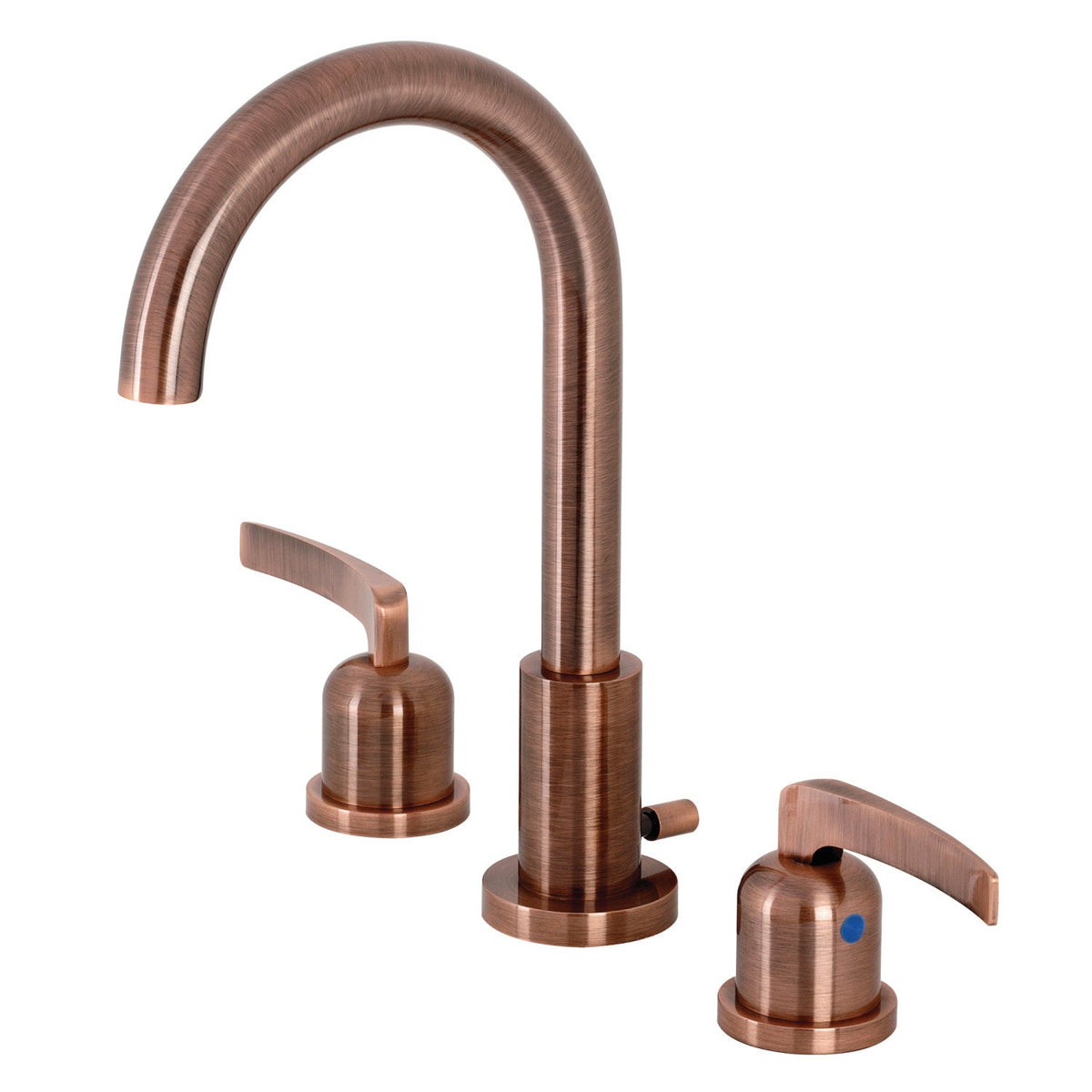 Centurion Widespread Bathroom Faucet with Brass Pop-Up in Antique Copper