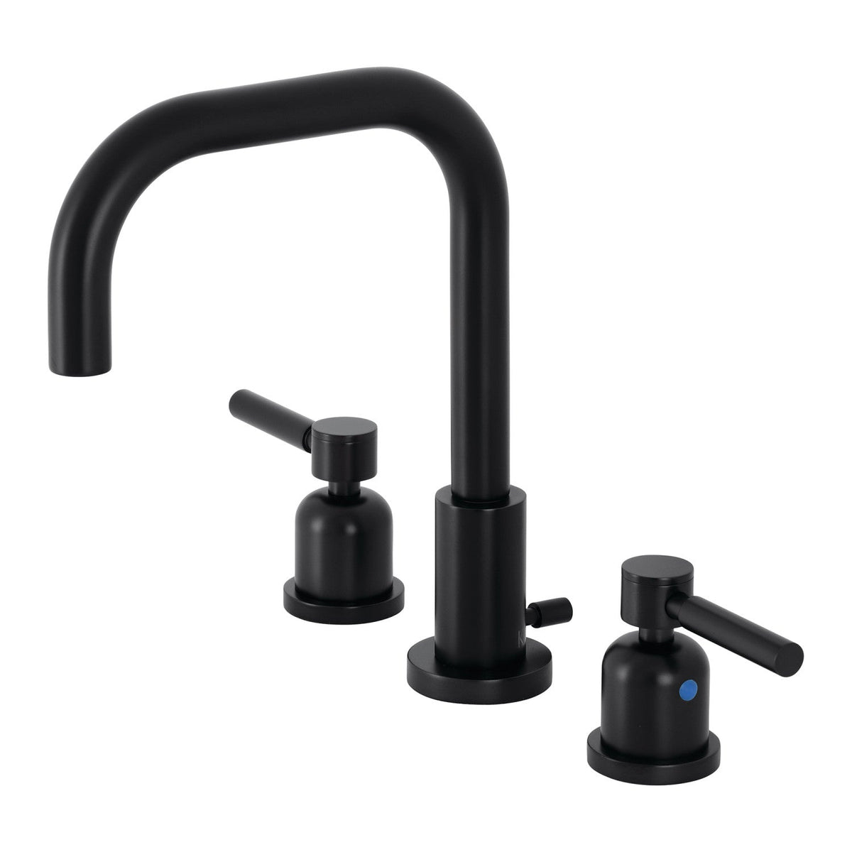 Concord Widespread Bathroom Faucet with Brass Pop-Up in Matte Black