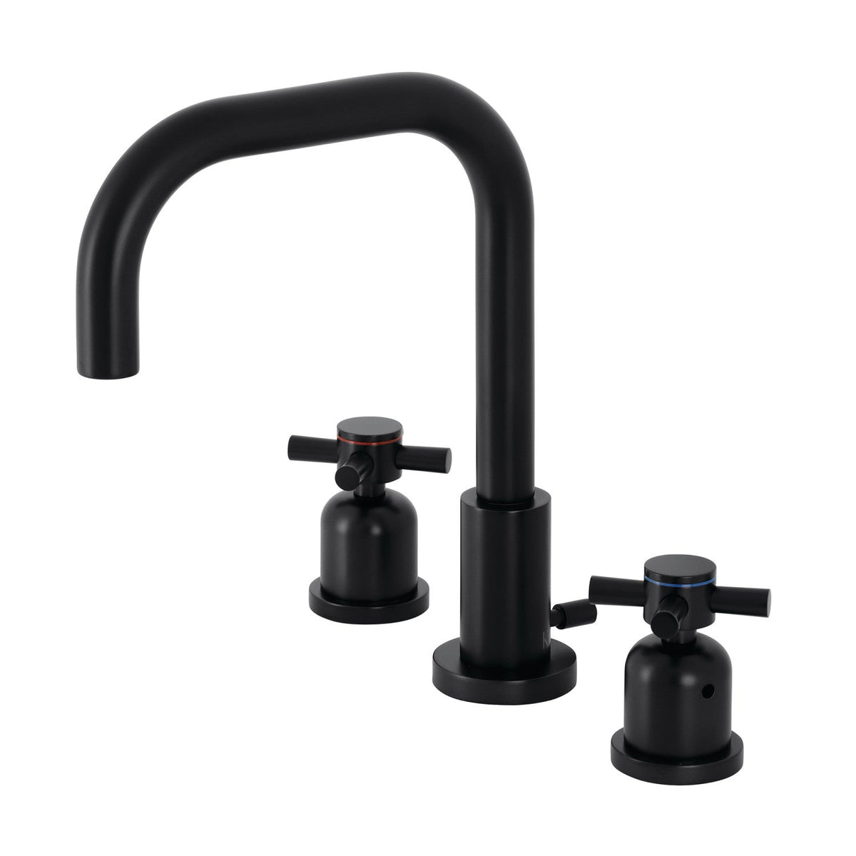 Concord Widespread Bathroom Faucet with Brass Pop-Up in Matte Black