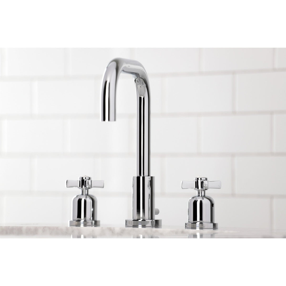 Millennium Widespread Bathroom Faucet with Brass Pop-Up in Polished Chrome