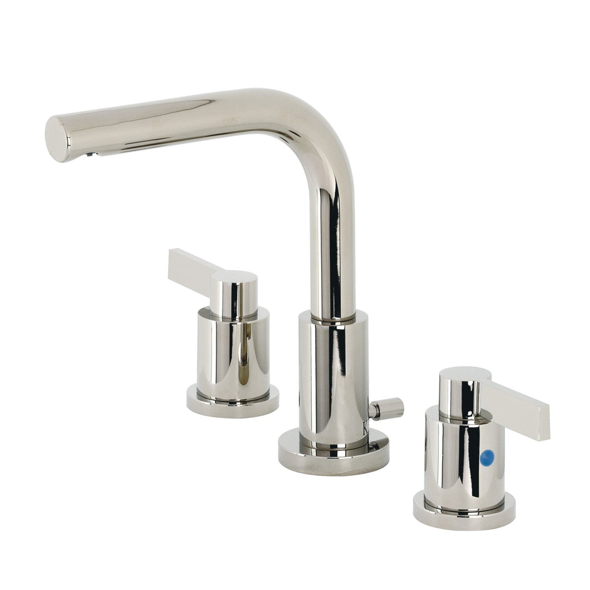 NuvoFusion Widespread Bathroom Faucet with Brass Pop-Up in Polished Nickel