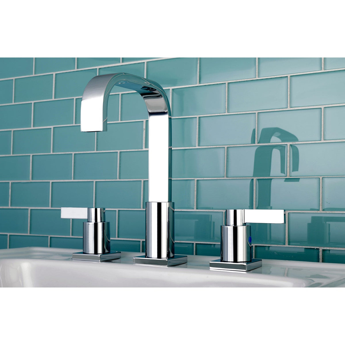 NuvoFusion Widespread Bathroom Faucet with Pop-Up Drain in Polished Chrome