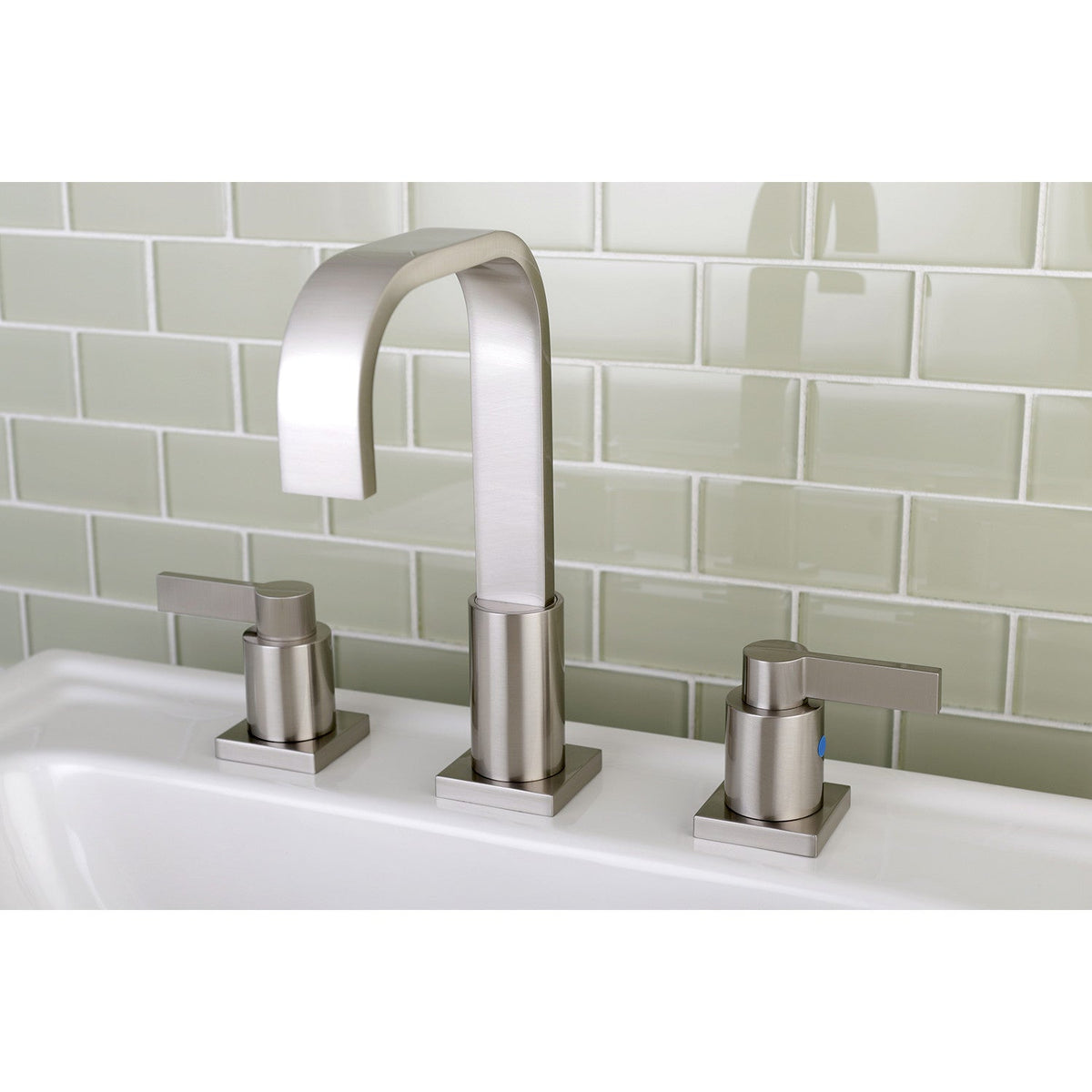 NuvoFusion Widespread Bathroom Faucet with Pop-Up Drain in Brushed Nickel