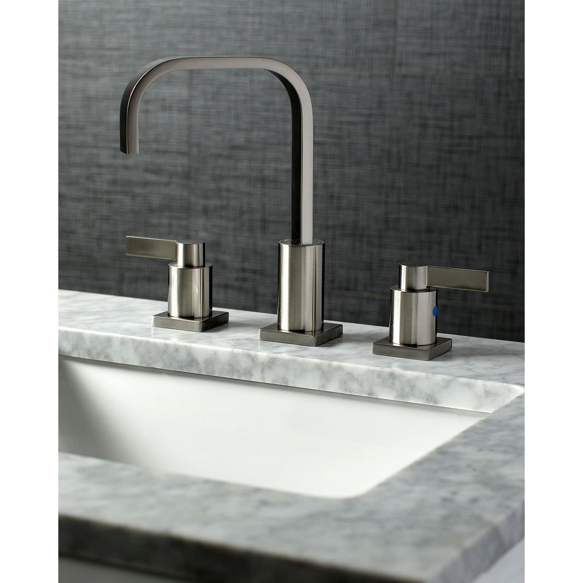 NuvoFusion Widespread Bathroom Faucet with Pop-Up Drain in Brushed Nickel