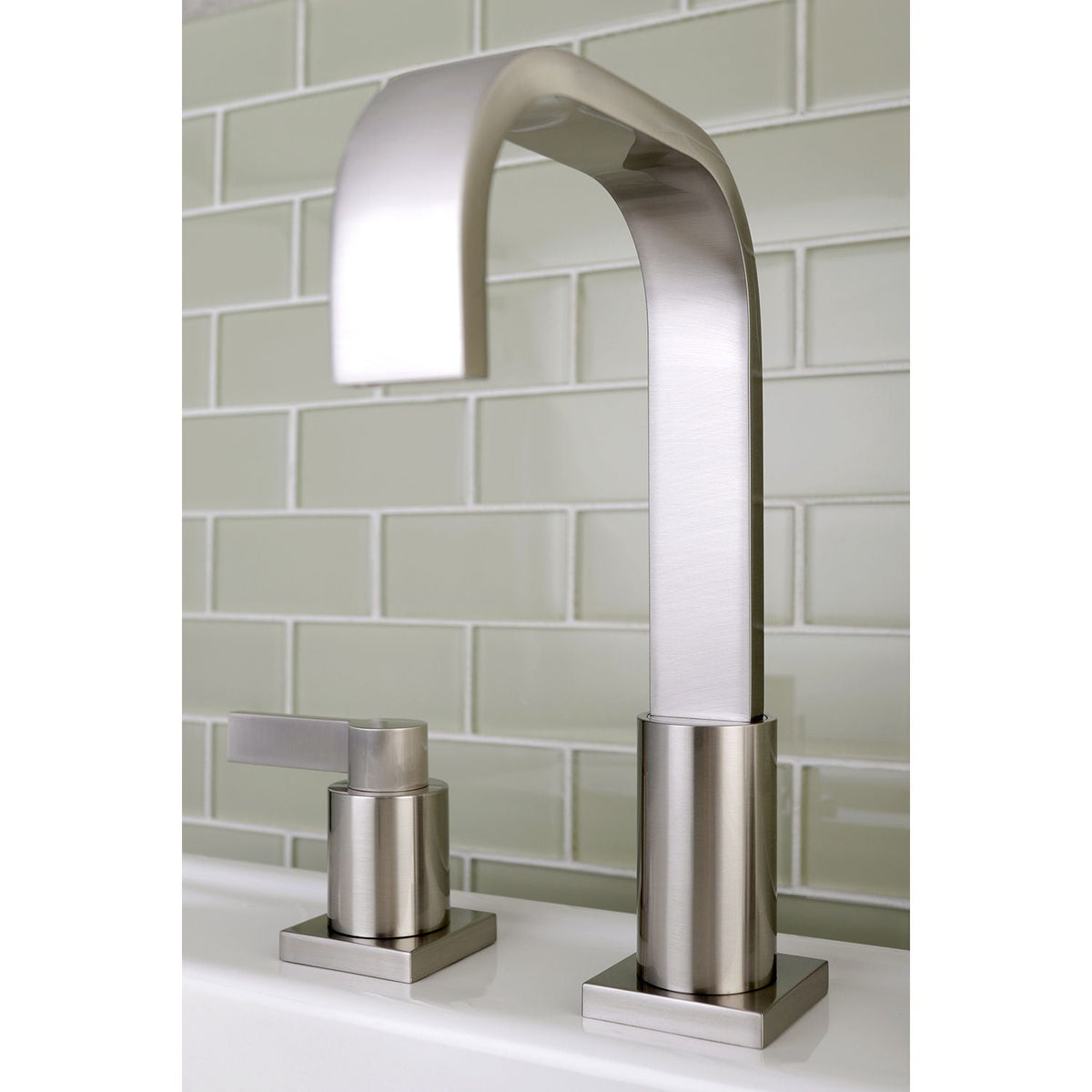 NuvoFusion Widespread Bathroom Faucet with Pop-Up Drain in Brushed Nickel