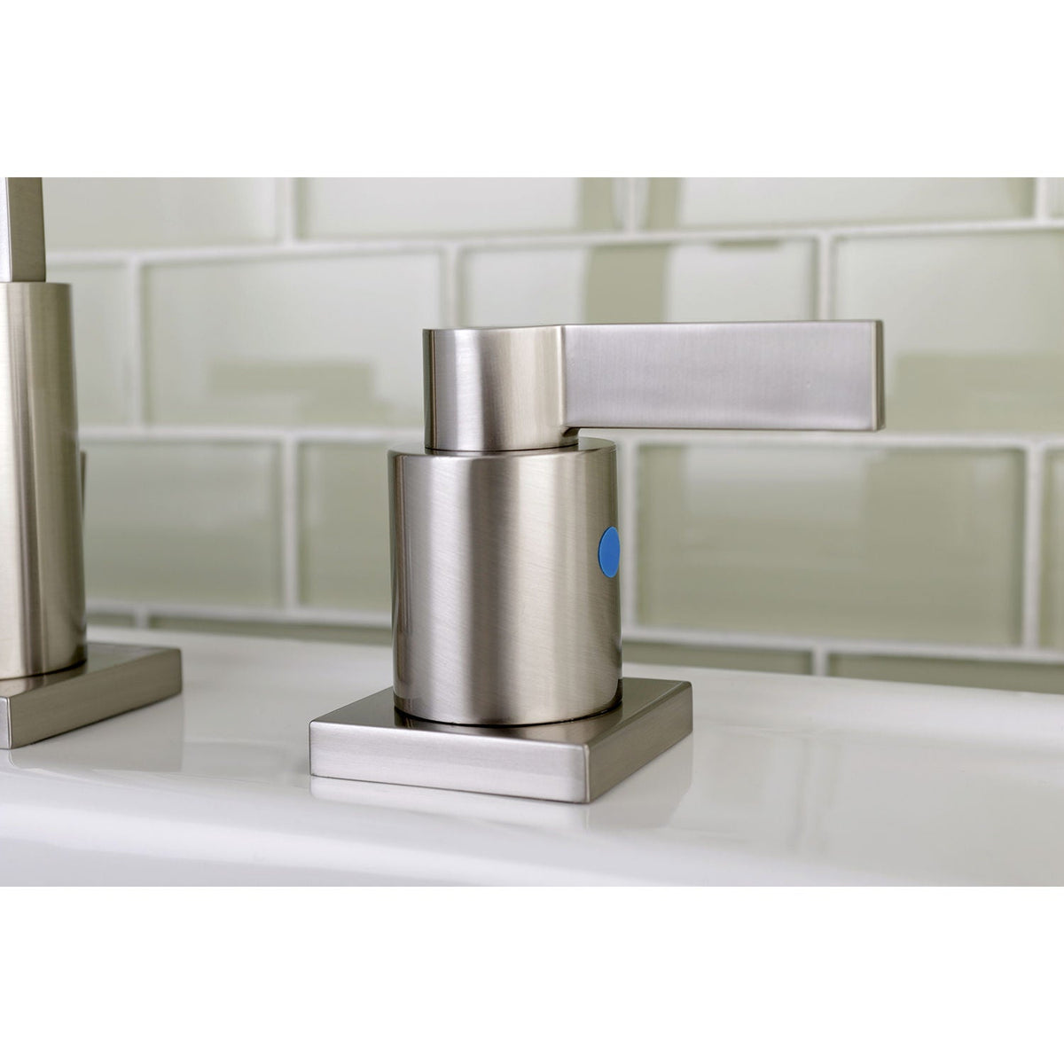 NuvoFusion Widespread Bathroom Faucet with Pop-Up Drain in Brushed Nickel