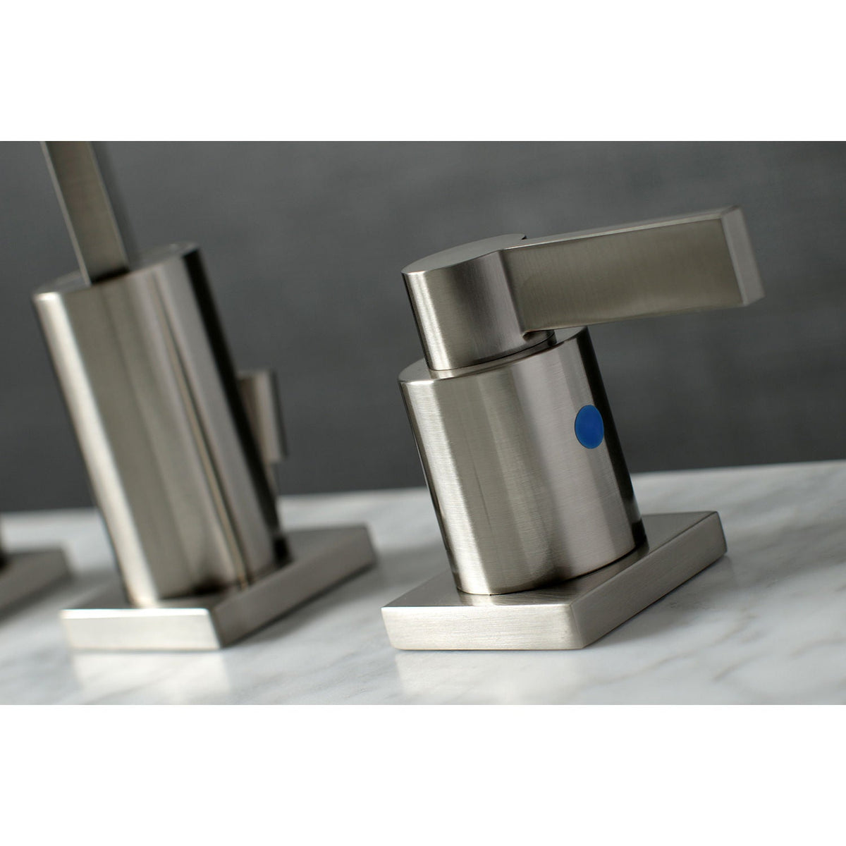NuvoFusion Widespread Bathroom Faucet with Pop-Up Drain in Brushed Nickel