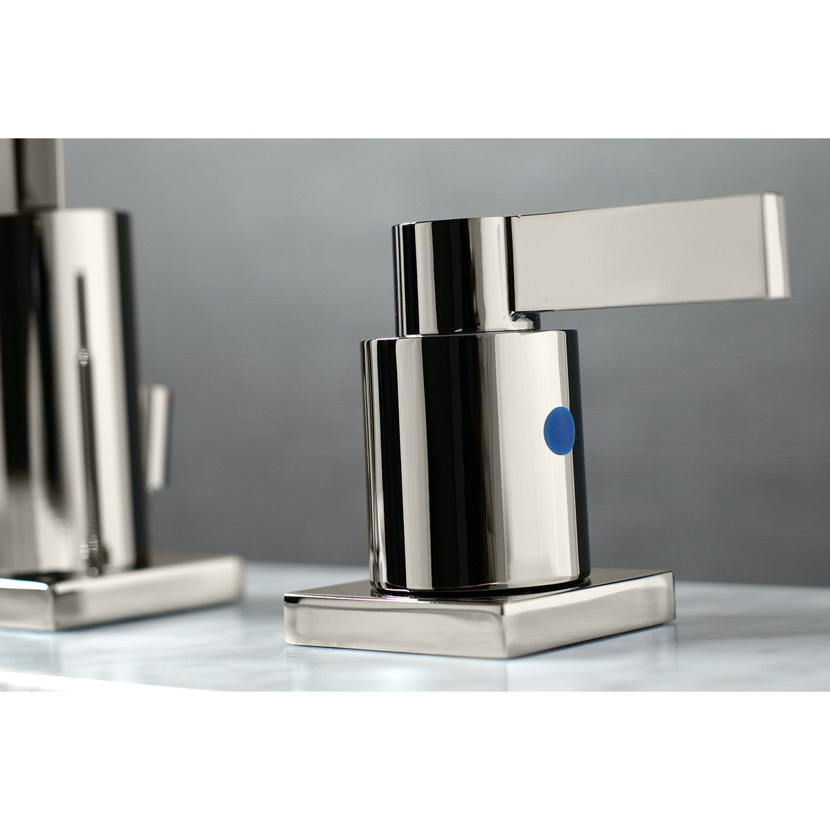 NuvoFusion Widespread Bathroom Faucet with Brass Pop-Up in Polished Nickel