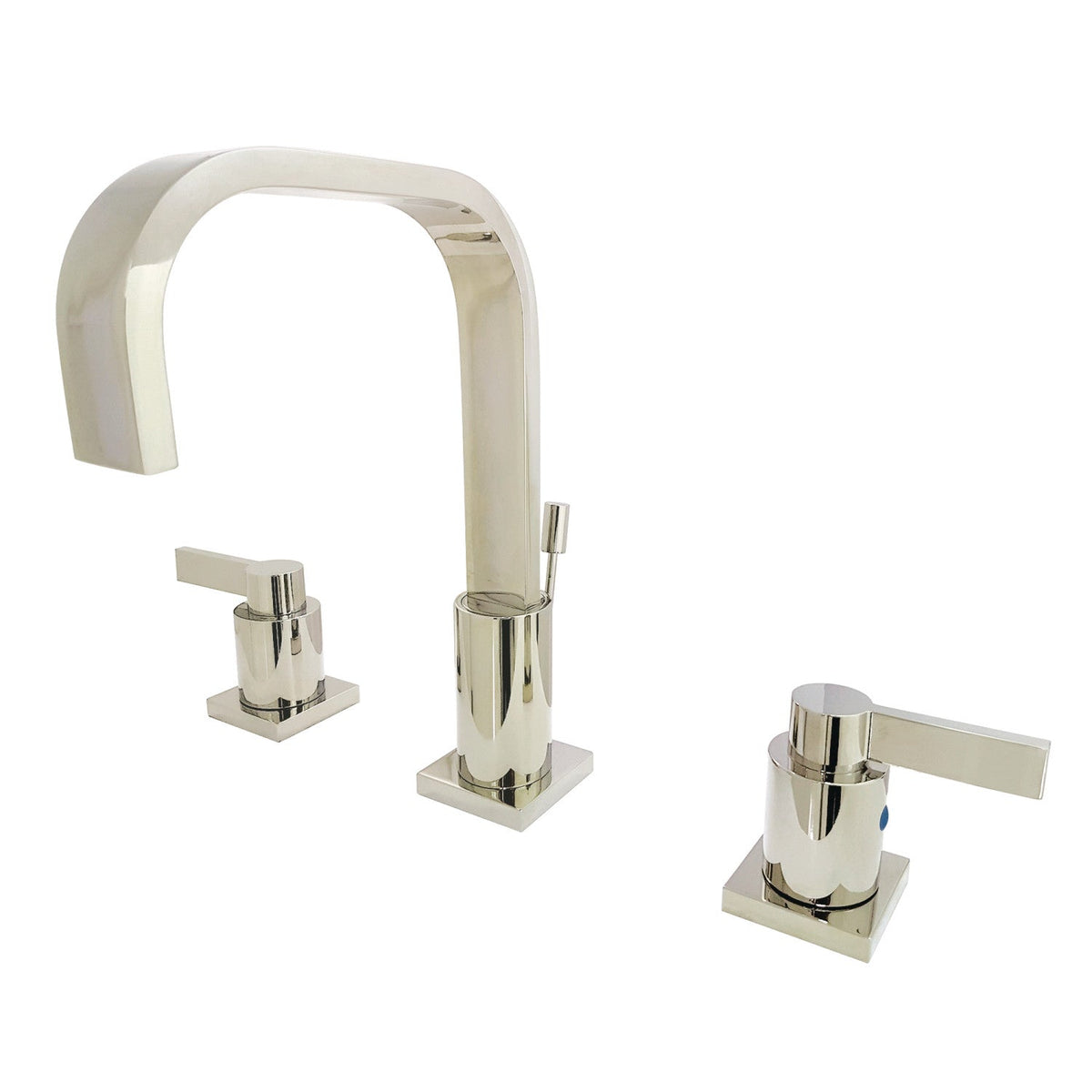 NuvoFusion Widespread Bathroom Faucet with Brass Pop-Up in Polished Nickel