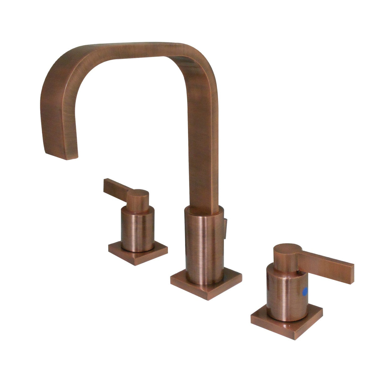 NuvoFusion Widespread Bathroom Faucet with Brass Pop-Up in Antique Copper