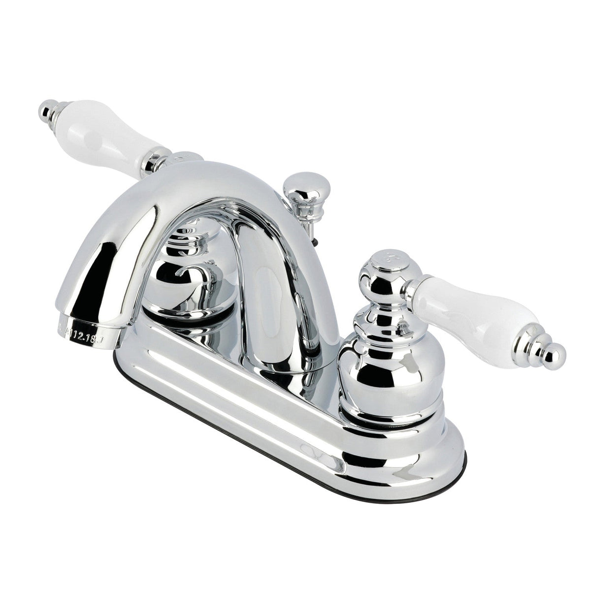 Restoration Double-Handle 4" Centerset Bathroom Faucet with Pop-Up Drain in Polished Chrome