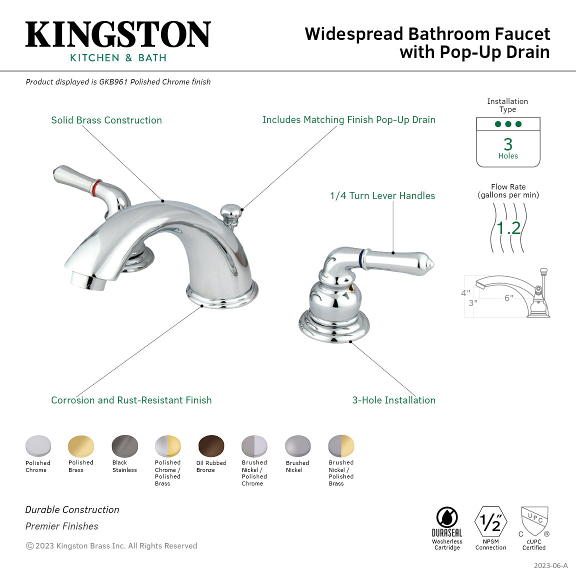 Magellan Widespread Bathroom Faucet with Pop-Up Drain in Oil Rubbed Bronze