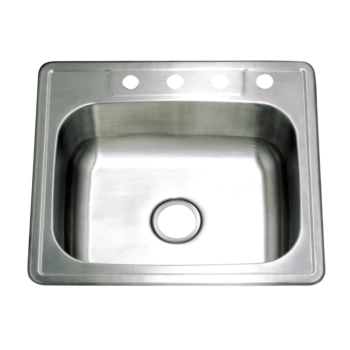 Gourmetier Drop-in Single Bowl Kitchen Sink in Brushed Stainless Steel