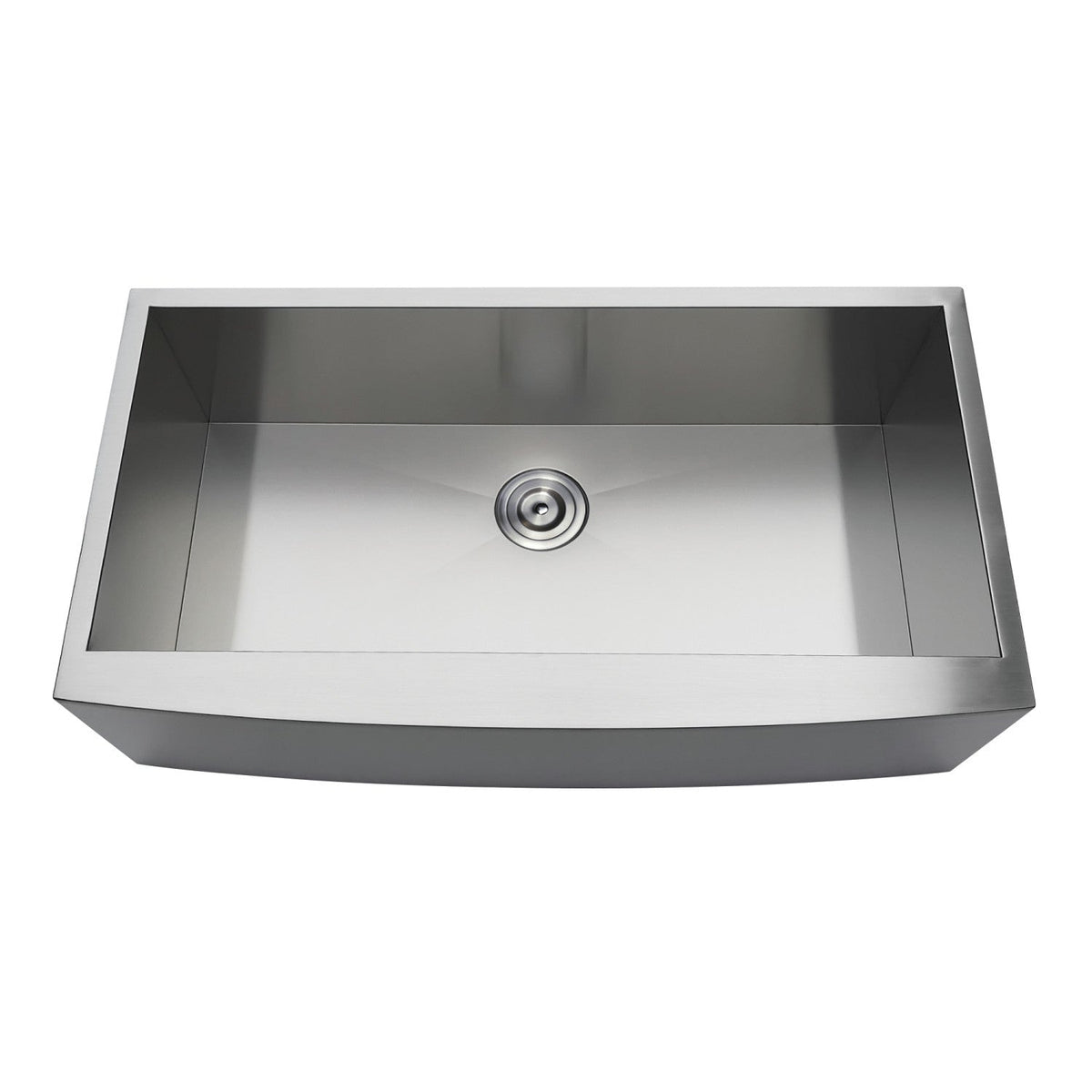 Gourmetier Undermount Stainless Steel Single Farmhouse Kitchen Sink in Brushed Stainless Steel
