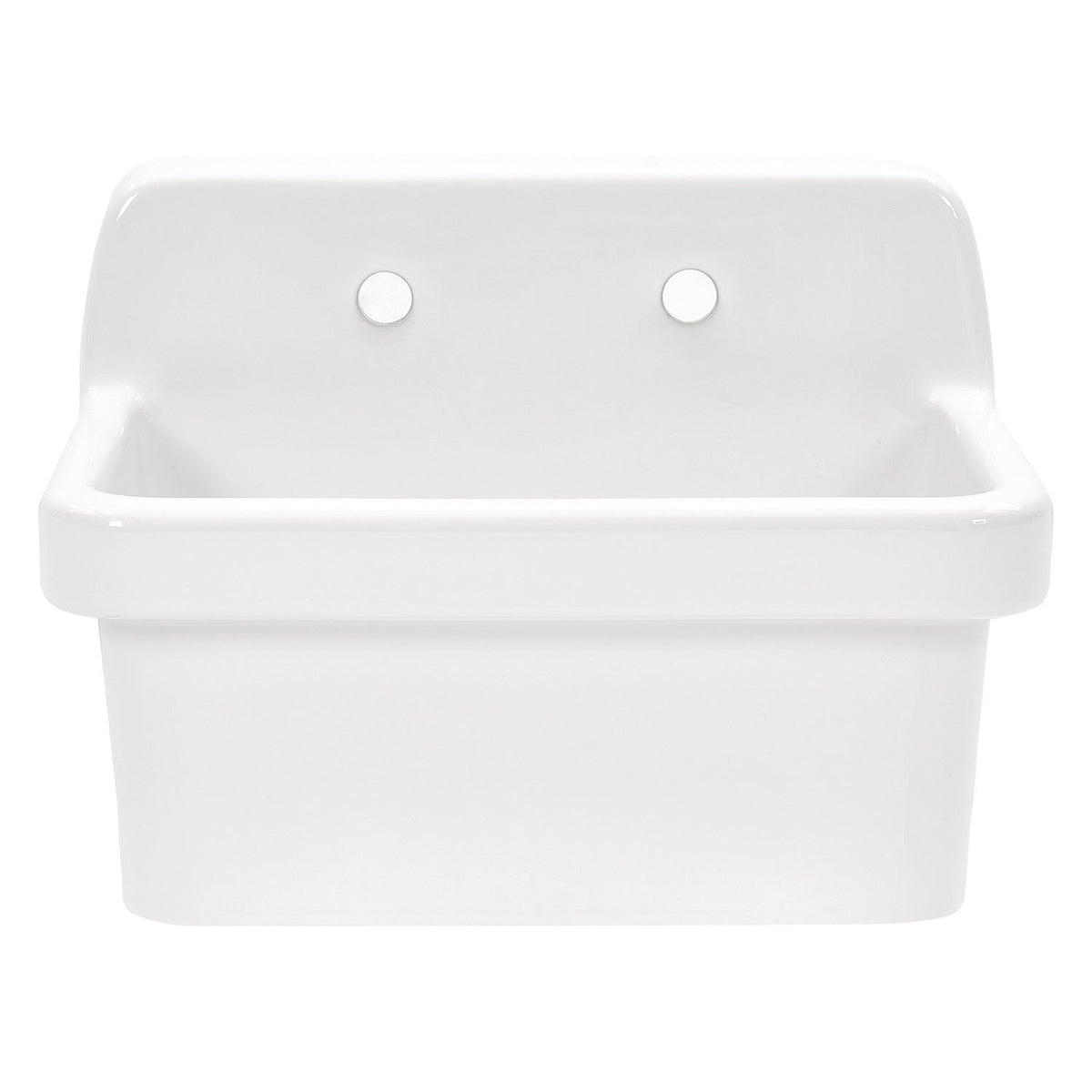 Doriteal 24" Ceramic Wall Mount Utility Sink in Glossy White