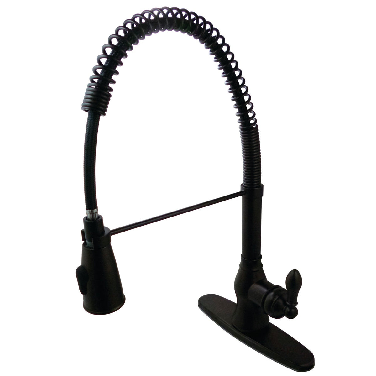 Gourmetier American Classic Single-Handle Deck-Mount Pre-Rinse Kitchen Faucet in Oil Rubbed Bronze