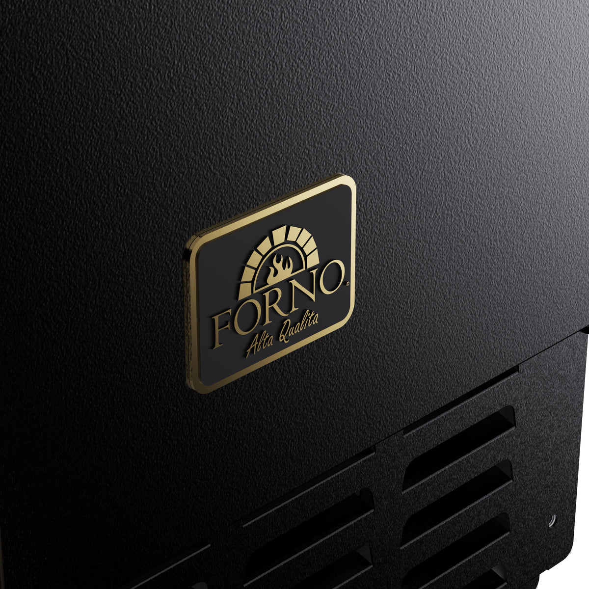 Forno logo badge on the black Cristallo ice maker