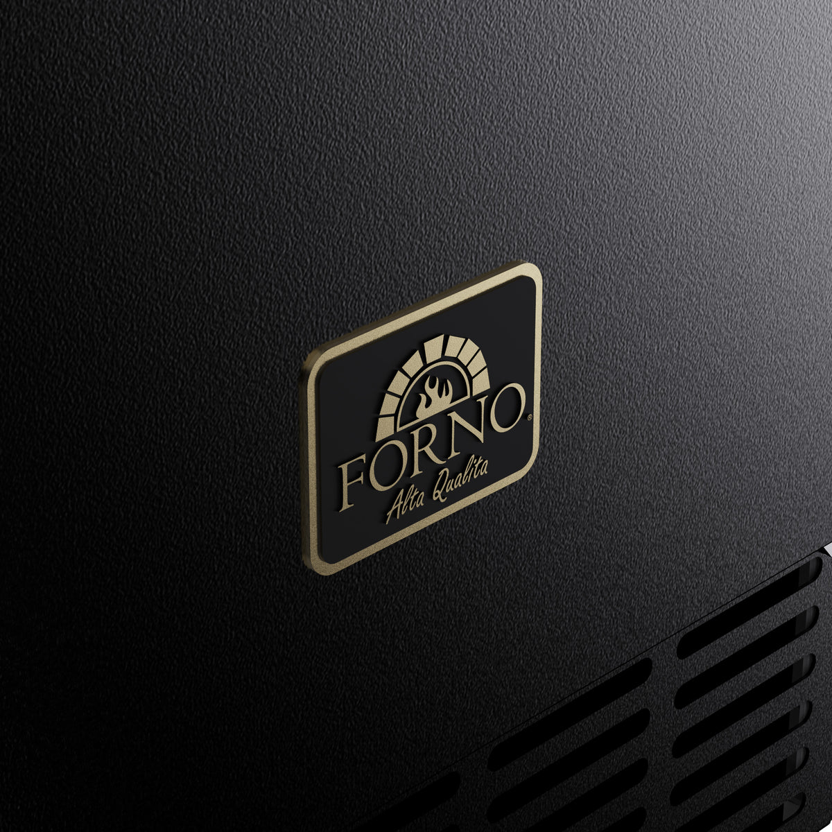 Forno logo badge on the black Cristallo cubed ice maker